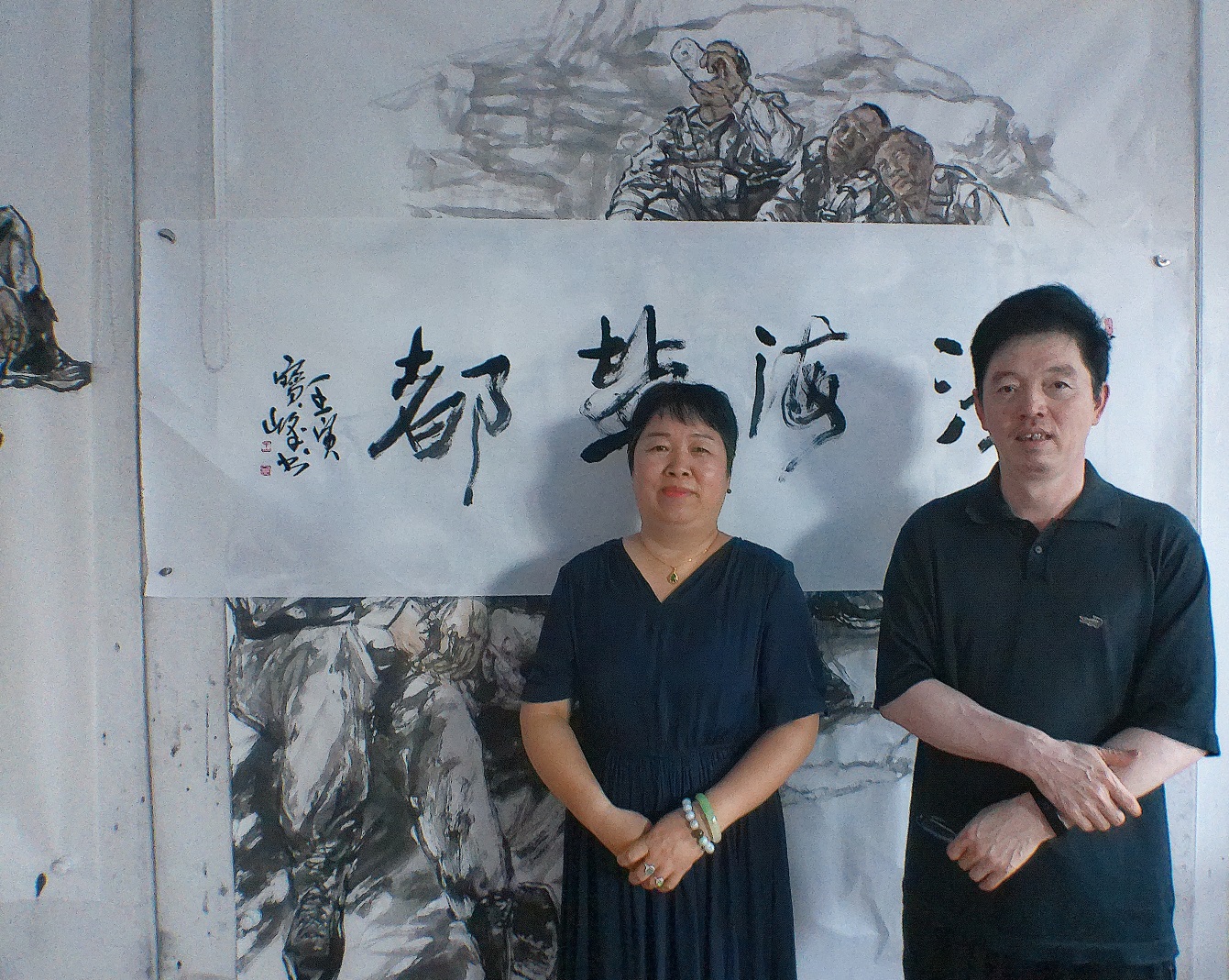 滨州市美协副秘书长兼办公室主任王宝峰为大型电视剧《滨海盐都》题字